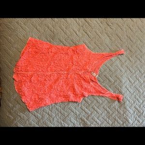 Free People Intimately rank top - coral- size small